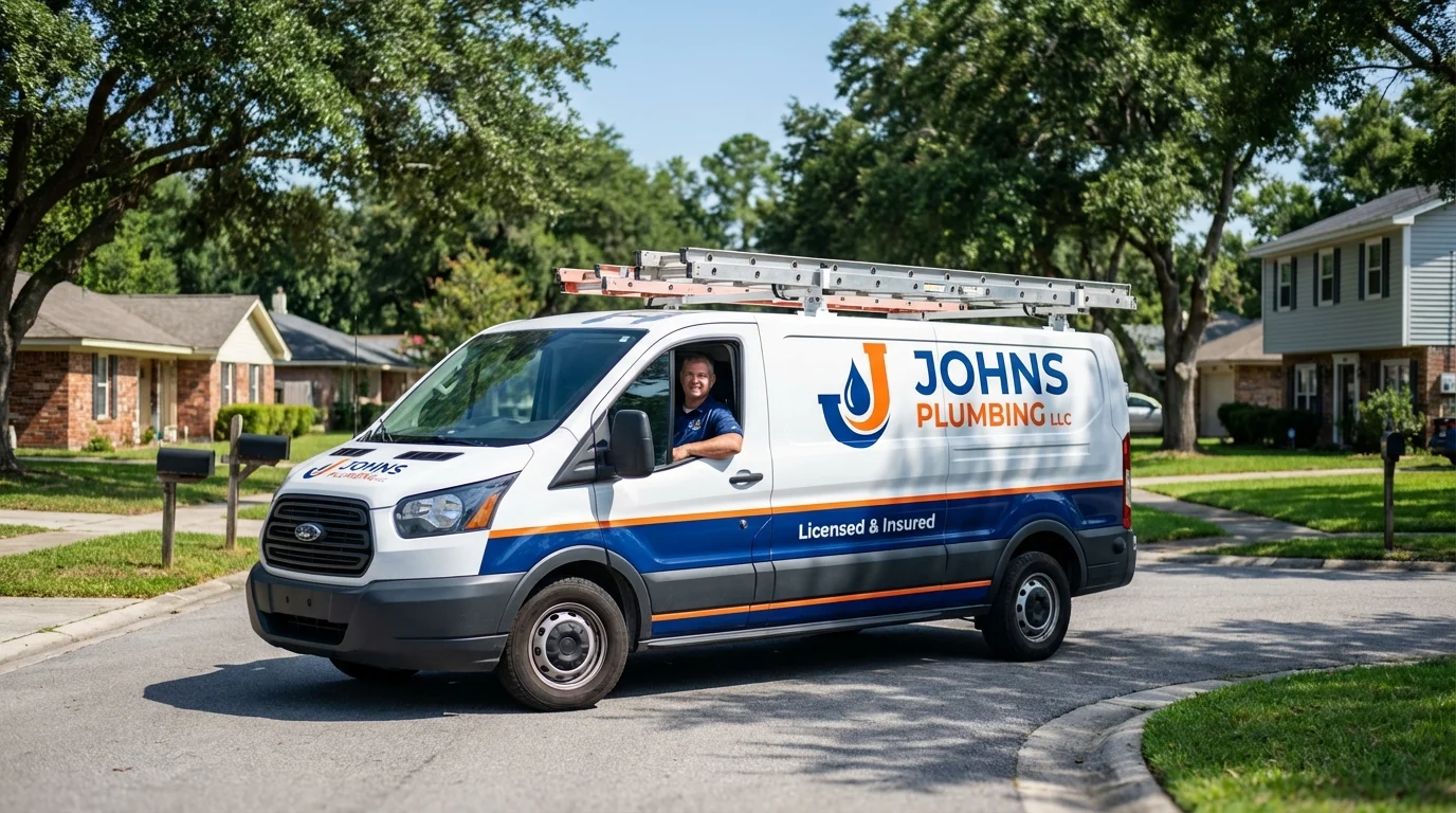 Johns Plumbing LLC service van in Calumet City, IL