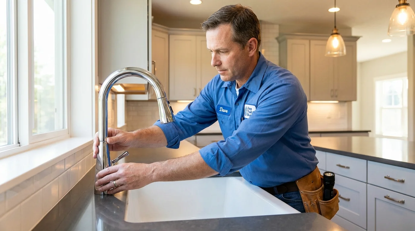 Kitchen faucet installation by Johns Plumbing LLC in Calumet City